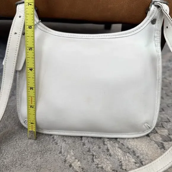 COACH 9142 Vintage Leather Hippie Bag White With Hangtag - Picture 4 of 12